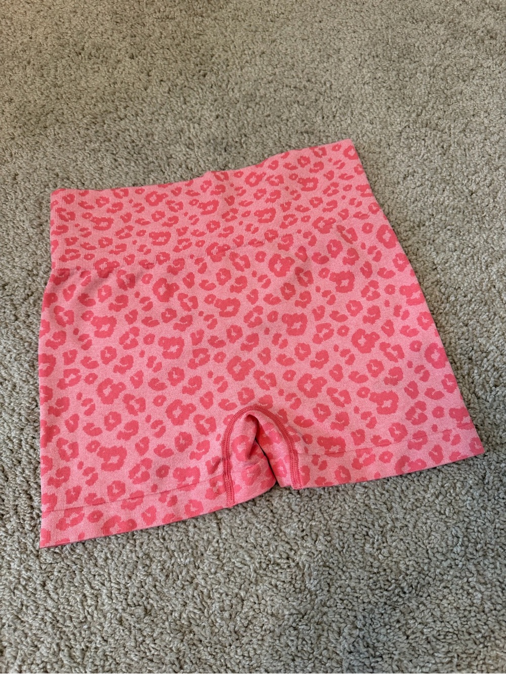 Pink Leopard Print Shorts, Medium!